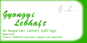 gyongyi lebhaft business card